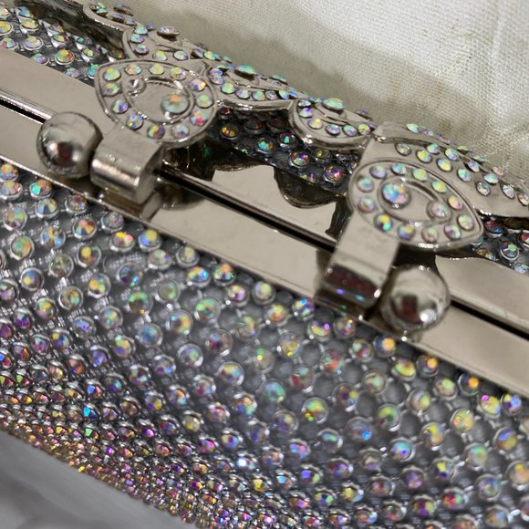 Fawziya Designer Rhinestone Peacock Glamour Shoulder Handbag ~ NWOT - Picture 10 of 13